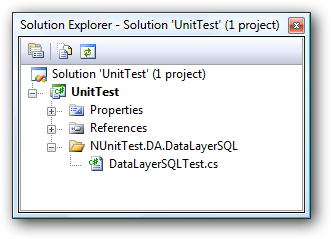 UnitTest - Solution Explorer